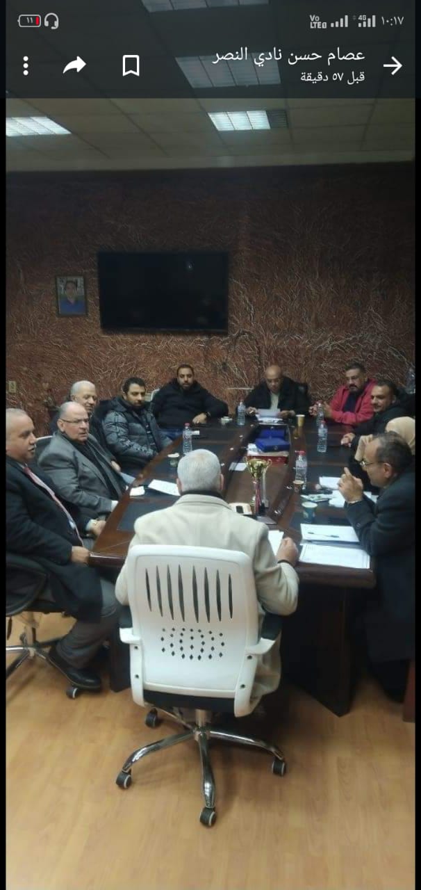 رئيس نادى النصر يجتمع مع مجلس الإدارة لمناقشة أهم التطورات